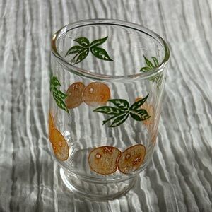 Decorative Glass Jars with Orange and Green Design